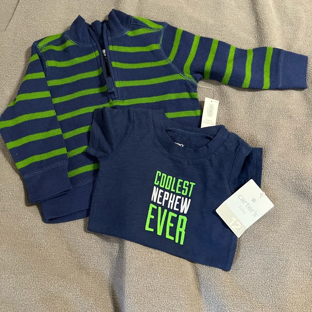 Infant Boys Sweater and Onesie 6-12M